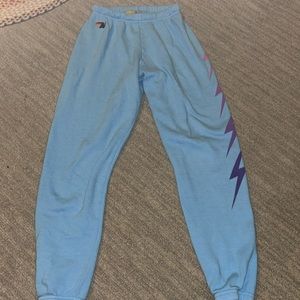 Aviator Nation blue lightning bolt sweatpants